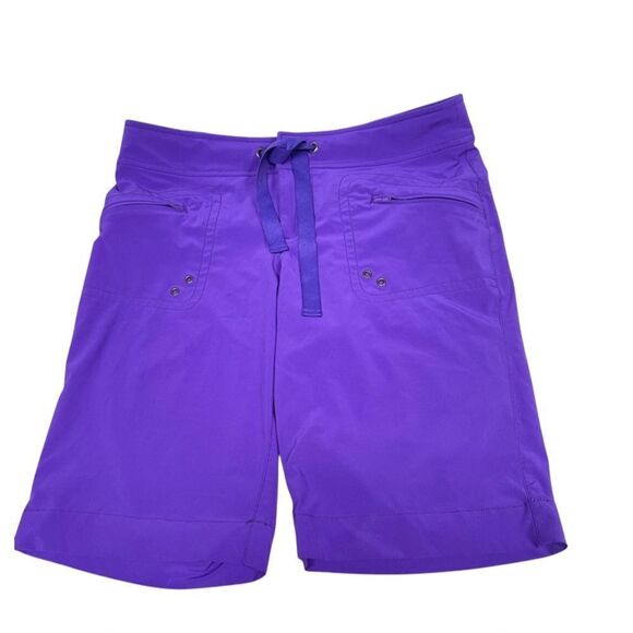 Athleta Breeze Bermuda Hiking Purple Shorts Size 4 - Picture 7 of 9